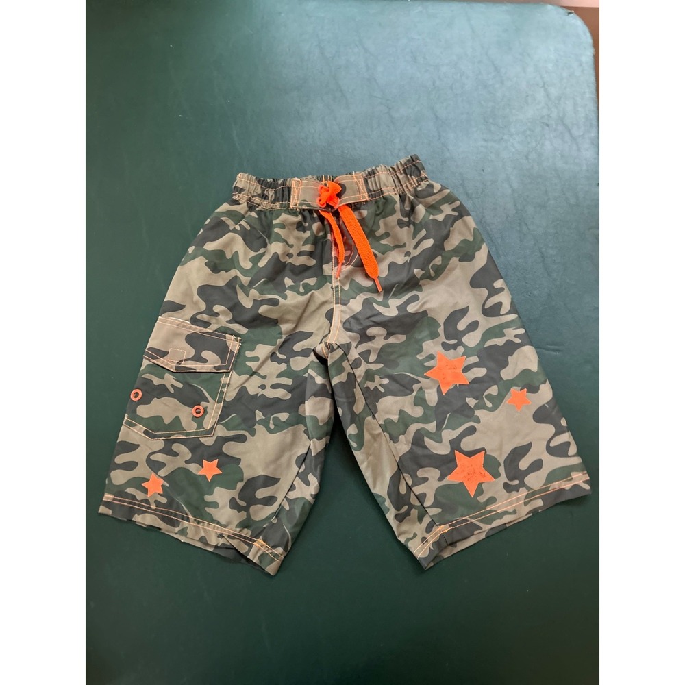 Mish Boys Mesh Lined Swim Board Shorts Camo Stars Print Bathing Suit 7